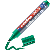 Žymeklis baltai lentai Edding 363, kirstu galiuku, 1-5mm, žalios spalvos