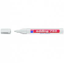Žymeklis Edding 750 lako pagrindu, apvaliu galiuku, 2-4mm, baltos spalvos