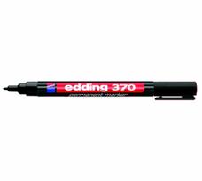 Permanentinis žymeklis Edding 370, apvaliu galiuku, 1mm, juodos spalvos