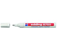 Žymeklis Edding 8750, apvaliu galiuku, 2-4mm, su aliejiniu tušu, baltos spalvos skirtas pramonei
