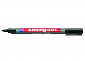 Žymeklis baltai lentai Edding E-361, apvaliu galiuku, 1mm, juodos spalvos