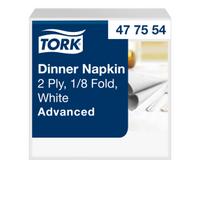 Servetėlės Tork (477554), vakarienės, 2 sluoksniai, 150vnt., baltos spalvos