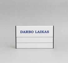 Lentelė informacinė 7.1 Darbo laikas vienpusė, su keičiama informacija, 125x200mm