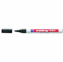 Žymeklis Edding 751 lako pagrindu, apvaliu galiuku, 1-2mm, geltonos spalvos