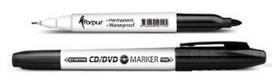 *Permanentinis žymeklis Forpus CD/DVD, dvipusis, 0.6 ir 1mm, juodos spalvos