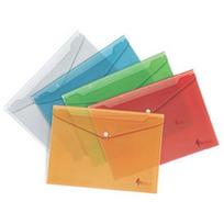 *Aplankas-vokas Forpus Crystal, A4, horizontalus, su spaustuku, skaidrus, bespalvis