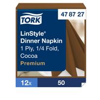 Servetėlės Tork LinStyle (478727), vakarienės, 1 sluoksnis, 50vnt.,kakavinės spalvos