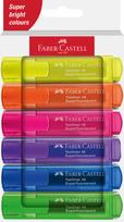 Teksto žymeklių rinkinys Faber-Castell 46, labai ryškių spalvų, 6 spalvos