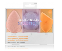 Real Techniques Sponge + Glow Radiance Complexion Kit, 3-Piece Makeup Sponge Set