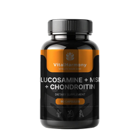 Vitalharmony gliukozaminas + msm + chondroitinas, 90 kapsulių
