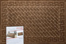 Durų kilimėlis RICCO Roma, 40 x 60 cm, rudas, 100% PP ant guminio pagrindo, 450-002