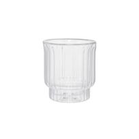 Dvigubo stiklo latte stiklinė CHiATO, 300 ml – su grioveliais, skaidri