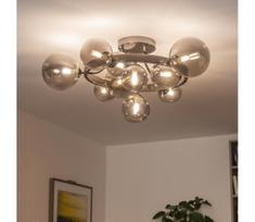 Brilagi - LED prie lubų montuojama liustra MILLA 10xG9/3W/230V juodas chromas/dūminė