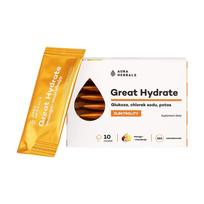 Great hydrate elektrolitai stipri formulė gėrimo milteliai, mangų bei marakujų skonio, 10 vnt