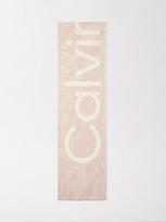 CALVIN KLEIN Šalikas su vilna ir kašmyru, BOLD LOGO 2-TONE WOOL HW SCARF