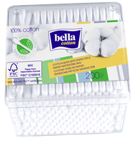 BELLA COTTON ausų medvilniniai krapštukai, 200 vnt.