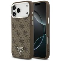 GUESS dėklas IPHONE 17 Pro Max, suderinamas su MagSafe GUHMP17XP4TSRCMW (PU 4G W/Triangulinio Logo SL) rudas