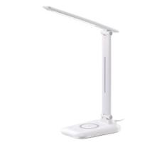 Immax 09107L - LED reguliuojama stalinė lempa su belaidžiu Qi įkrovimu LUMI LED/7W/230V balta