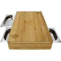 Virtuvinis pjaustymo lentelė su 3 nerūdijančio plieno padėklais, KSTOOLS, 100225, 4.85 kg, 34 x 51 x 9 cm