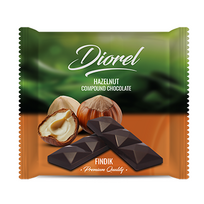 Šokoladas su lazdynų riešutais DIOREL, 40 g