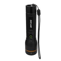 Arcas Rankinis žibintuvėlis, 2000lm, 20W, įkraunamas USB-C, juodas, ARCAS