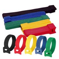 Kabelių laikiklis - mišrios spalvos - Velcro kabelių raištis - 100vnt
