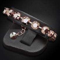 Apyrankė moterims DiamondSky „Classic II (Rose Gold)“ su Swarovski karoliukais