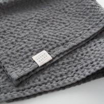 Linen Tales Dark Grey Linen & Cotton Honeycomb Waffle Towel Vonios rankšluostis, 50x70cm