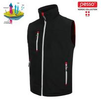 Softshell liemenė, juoda, 2XL, Pesso, SOFTBLACK2XL, vandeniui atsparumas 8000 mm, oro pralaidumas 5000 g/m²/24