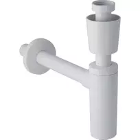 Geberit priedas - kvapų sifonas su pertvara praustuvams, horizontalus sifonas, d 32 mm, G 1 1/4, Alpių balta 151.034.11.1