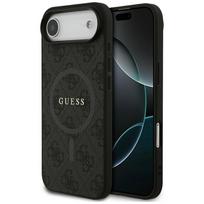 GUESS dėklas IPHONE 17 Air suderinamas su MagSafe GUHMP17MG4GFRK (PU 4G Ring Classic Logo) juodas