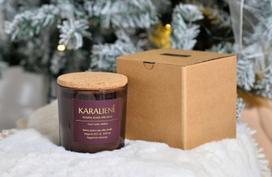 Rankų darbo sojų vaško žvakė „Karalienė“, 500 ml