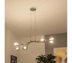 Brilagi - LED liustra ant troselio MISTEL 6xG9/3W/230V juodas chromas/dūminis