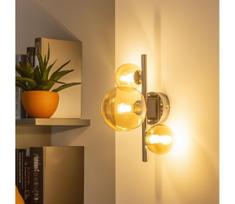 Brilagi - LED sieninis šviestuvas MILLA 3xG9/3W/230V juodas chromas/auksas