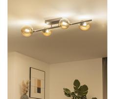 Brilagi - LED prigludusi liustra MILLA 4xG9/3W/230V, juodo chromo ir auksinės apdailos