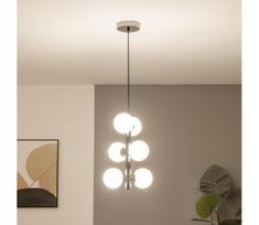 Brilagi - LED liustra ant troselio MILLA 6xG9/3W/230V juodas chromas/balta