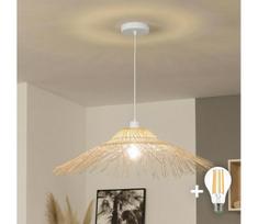 Brilagi - LED liustra ant lyno CERIA BOHO 1xE27/40W/230V skersmuo 70 cm bambukas