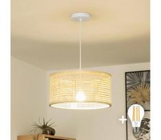 Brilagi - LED pakabinamas šviestuvas su laidu CERIA BOHO 1xE27/40W/230V skersmuo 25 cm, iš bambuko