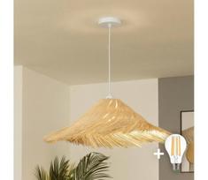 Brilagi - LED liustra ant laido CERIA BOHO 1xE27/40W/230V Ø100 cm rotangas
