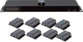 Techly HDMI Extender Splitter 1x8 1080p60Hz via Twisted Pair Cat6 Cable up to 40m