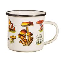 Kreminis emaliuotas kūdikio puodelis Vintage Mushroom - Sass & Belle