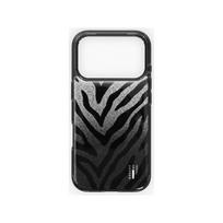 Viedtālruņa aizmugurējais vāciņš Apple iPhone 16 Pro Max Zebra Clear Case Black
