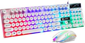 Cengnian GTX300 RGB Laidinė žaidimų klaviatūra ir pelė, balta
