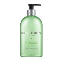 BAYLIS & HARDING ENGLAND VETIVER, CEDAR & LEMONGRASS rankų prausiklis, 500 ml