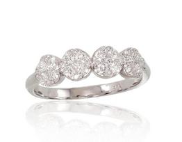 Auksinis žiedas su deimantais moterims Diamond Sky „Joanna“, 17