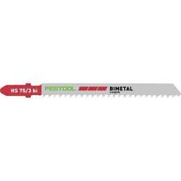 Festool siaurapjūklio pjūklelis PLASTICS SOLID MATERIAL HS 75/3 BI/5 (5 vnt)