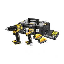 Dewalt akumuliatorinių įrankių komplektas DCK2062E2T-QW, 18V (2x1,7Ah PowerStack)