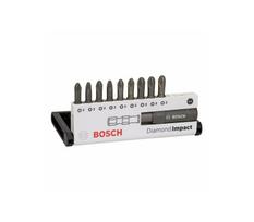 Bosch sukimo antgalių rinkinys Diamond Impact, 10 vnt, 25 mm (PZ2, PZ3)