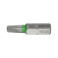 Heco sukimo galvučių rinkinys, HECO-Drive, HD-25, žalia, 10 vnt.