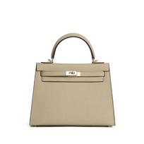 Niche dizaino odinės moteriškos rankinės, aukštos klasės didelės talpos rankinės, naujos karvės odos per petį ir po pažastimi rankinės 19CM beige